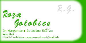 roza golobics business card